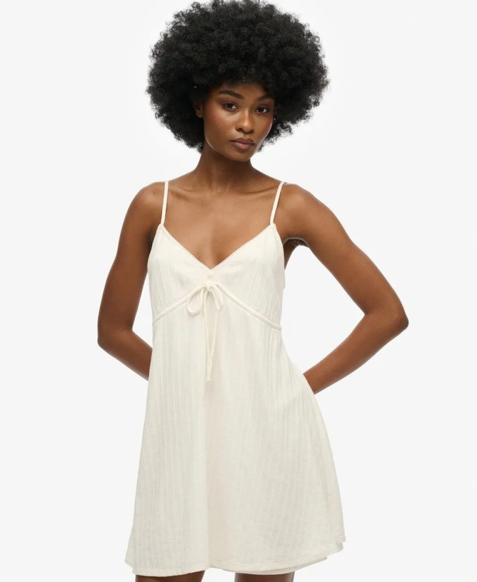 Textured Woven Cami Mini Dress