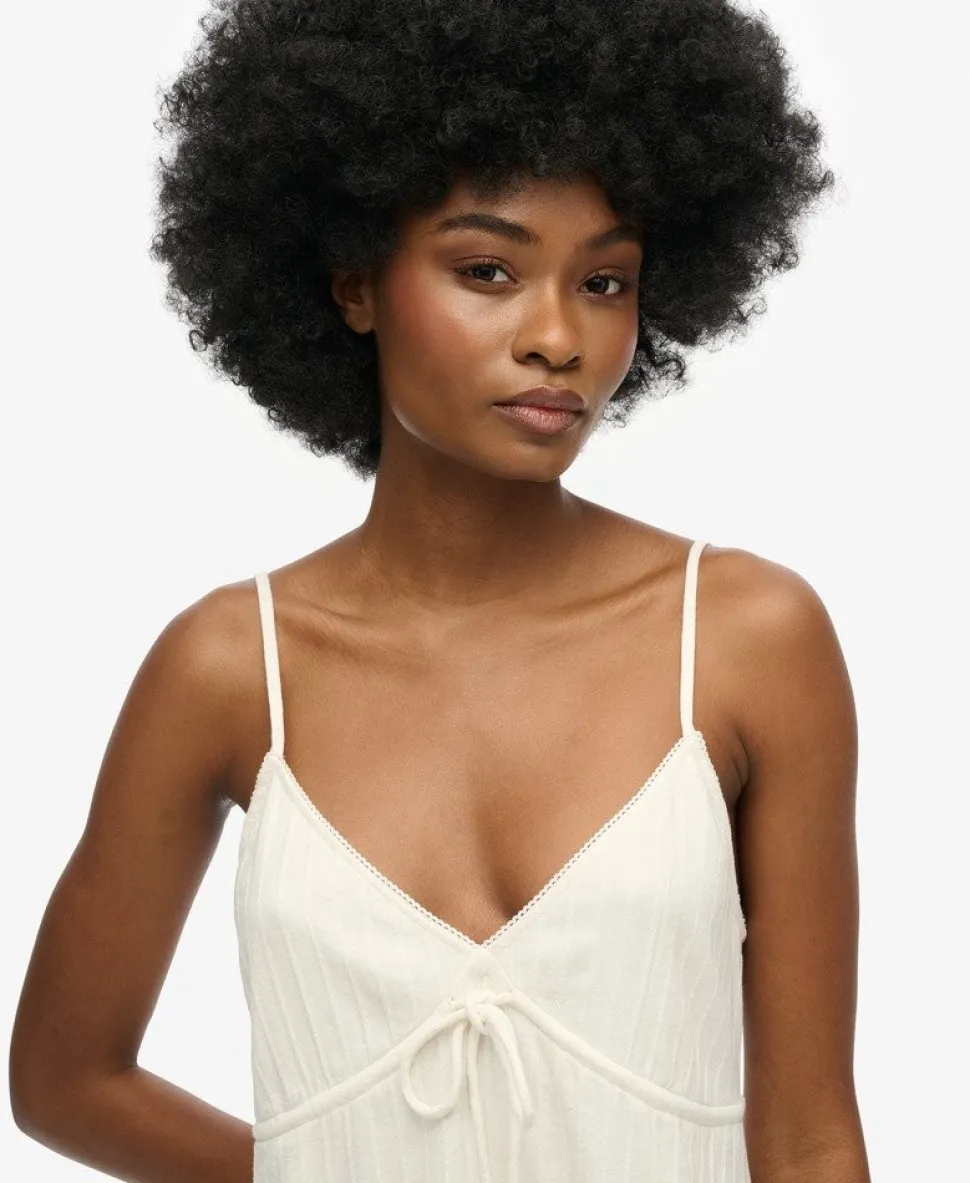 Textured Woven Cami Mini Dress