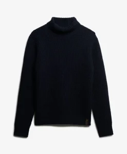 The Merchant Store - Textured Roll Neck Jumper