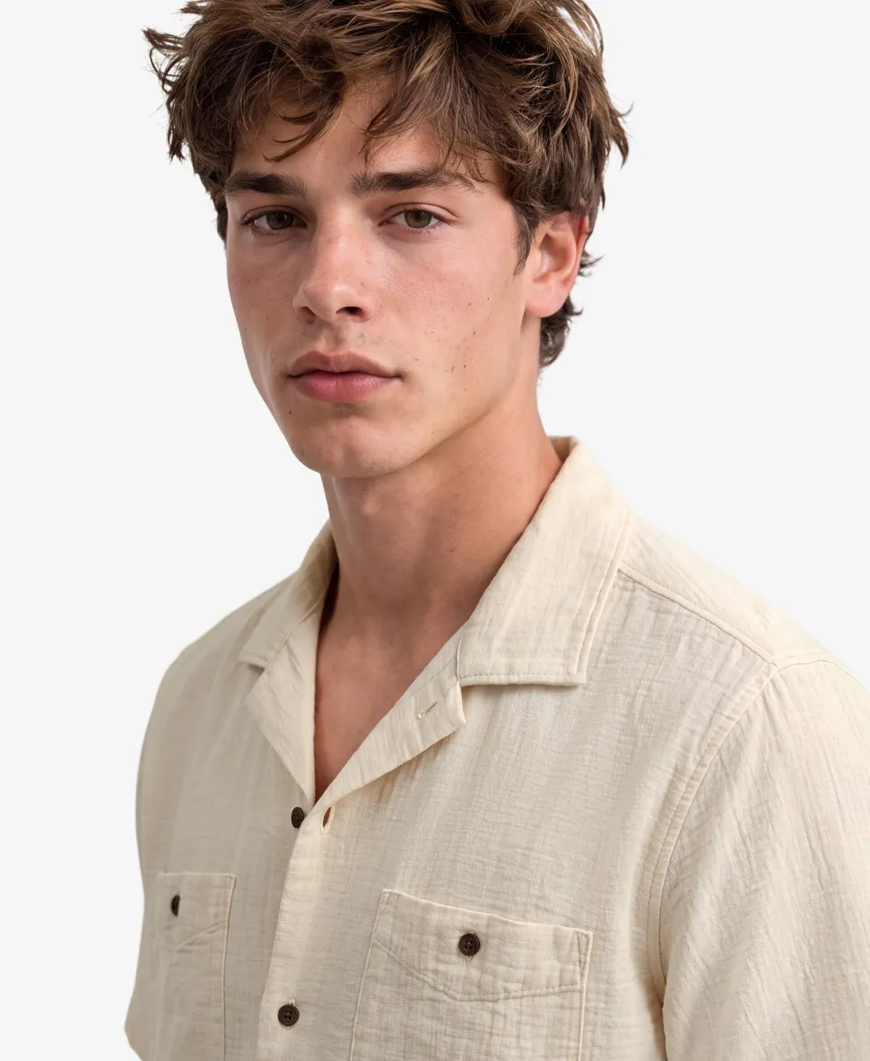 The Merchant Store - Textured Short Sleeve Shirt