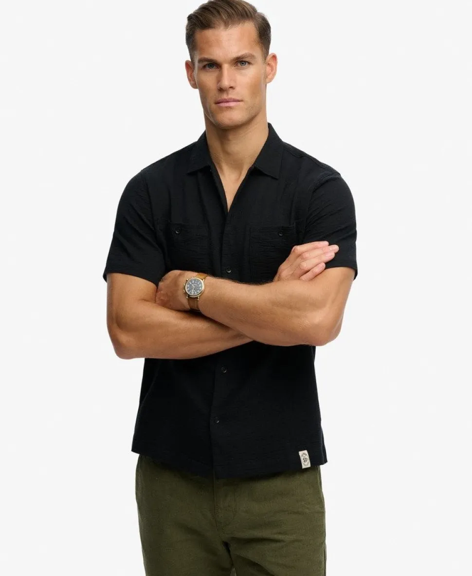 The Merchant Store - Textured Short Sleeve Shirt
