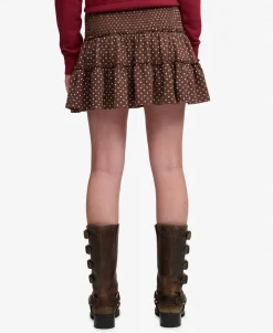Tiered Jersey Mini Skirt