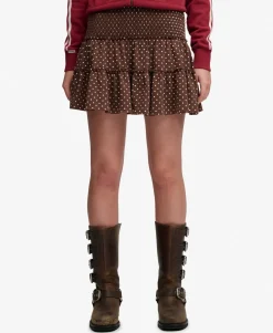 Tiered Jersey Mini Skirt