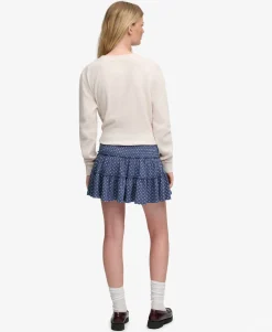 Tiered Jersey Mini Skirt