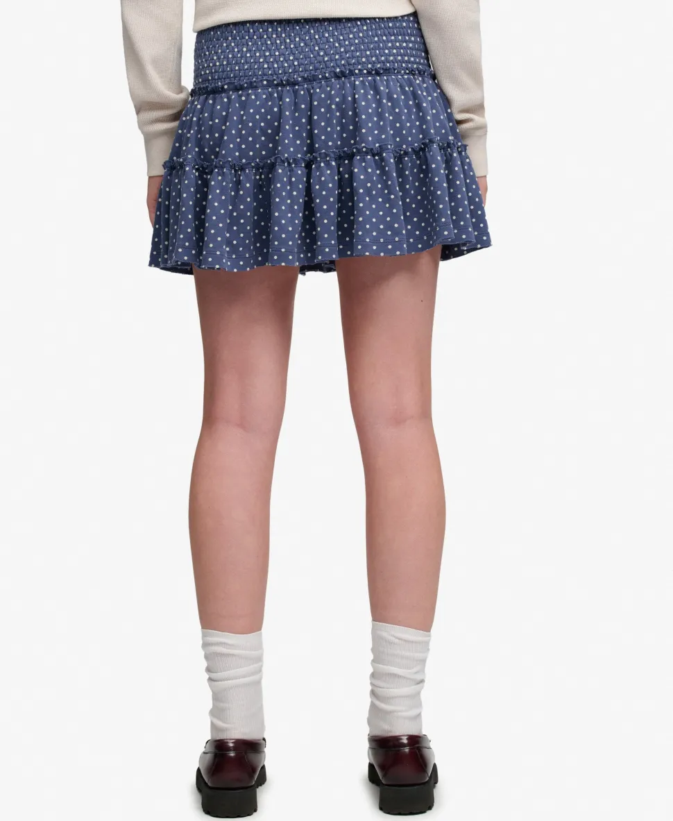 Tiered Jersey Mini Skirt