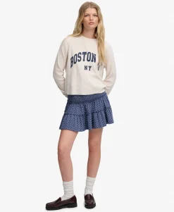 Tiered Jersey Mini Skirt