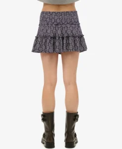 Tiered Jersey Mini Skirt