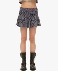 Tiered Jersey Mini Skirt