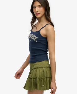 Tiered Jersey Mini Skirt