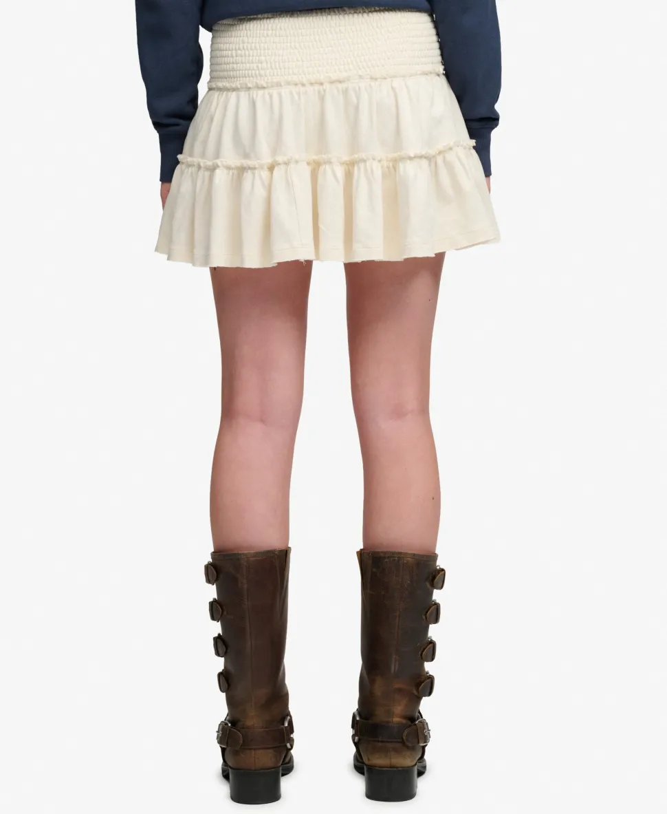 Tiered Jersey Mini Skirt