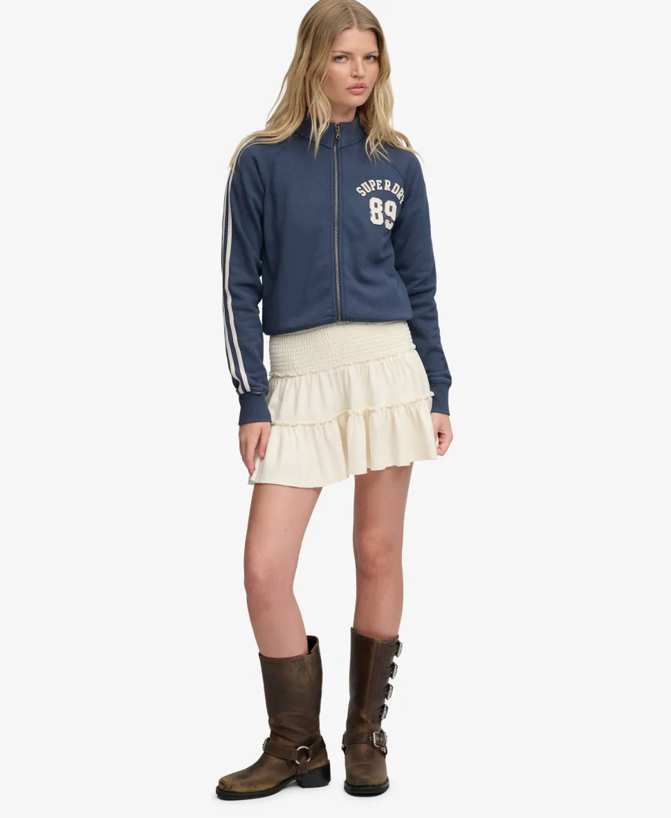 Tiered Jersey Mini Skirt