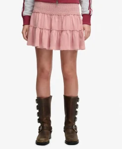 Tiered Jersey Mini Skirt