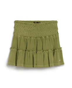 Tiered Jersey Mini Skirt