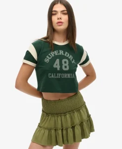 Tiered Jersey Mini Skirt