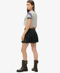 Tiered Jersey Mini Skirt