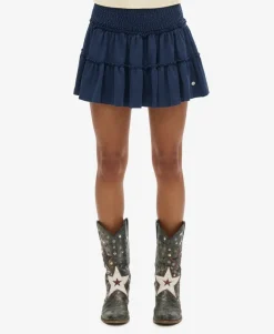 Tiered Jersey Mini Skirt