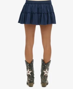Tiered Jersey Mini Skirt