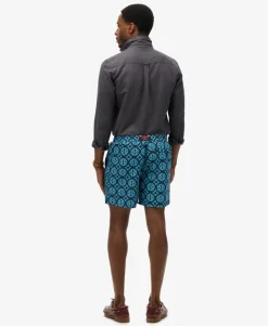 Tile Print 17-inch Swim Shorts