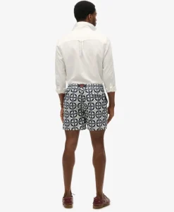 Tile Print 17-inch Swim Shorts