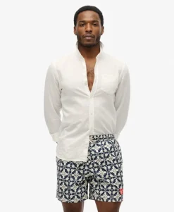Tile Print 17-inch Swim Shorts