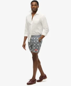 Tile Print 17-inch Swim Shorts