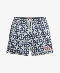 Tile Print 17-inch Swim Shorts
