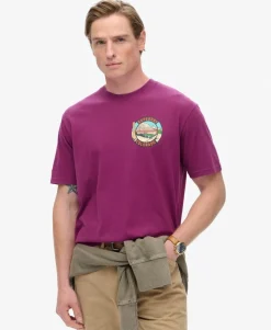 Travel Postcard Chest Print T-Shirt