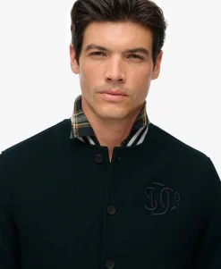 Varsity Monogram Wool Blend Bomber Jacket