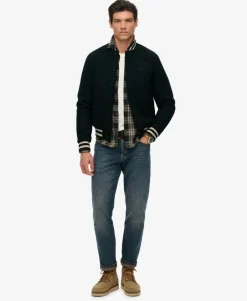 Varsity Monogram Wool Blend Bomber Jacket
