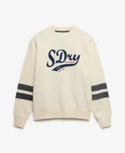 Varsity Script Loose Crew Sweatshirt