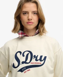 Varsity Script Loose Crew Sweatshirt