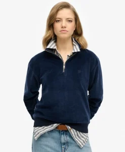 Velour Half Zip Sweatshirt