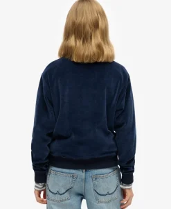 Velour Half Zip Sweatshirt