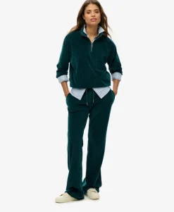 Velour Half Zip Sweatshirt
