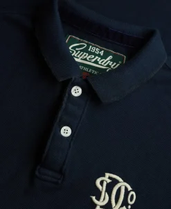 Vintage Athletic Embroidered Polo Shirt