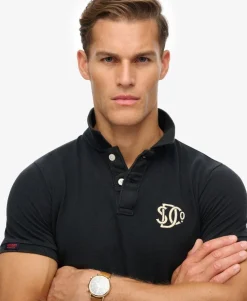 Vintage Athletic Embroidered Polo Shirt