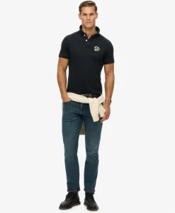 Vintage Athletic Embroidered Polo Shirt