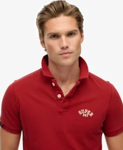 Vintage Athletic Embroidered Polo Shirt