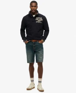 Vintage Athletic Half Button Jumper