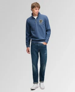 Vintage Athletic Half Zip Sweatshirt