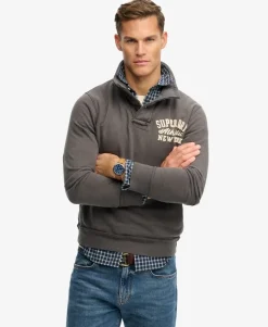 Vintage Athletic Henley Sweatshirt