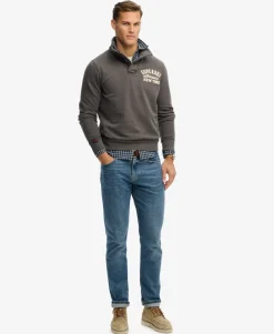 Vintage Athletic Henley Sweatshirt