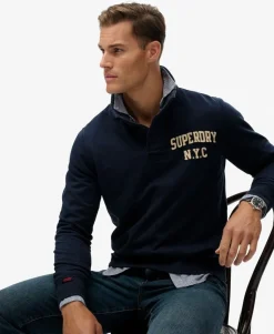 Vintage Athletic Henley Sweatshirt