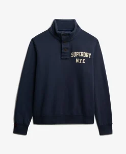 Vintage Athletic Henley Sweatshirt