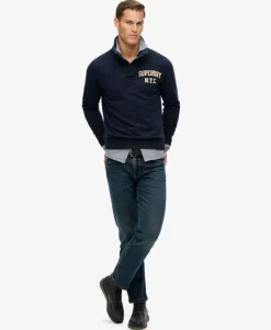 Vintage Athletic Henley Sweatshirt