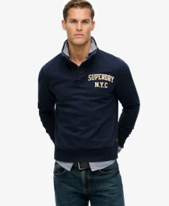 Vintage Athletic Henley Sweatshirt