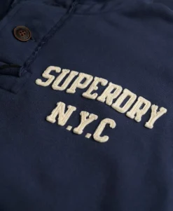 Vintage Athletic Henley Sweatshirt