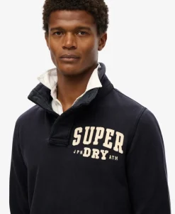 Vintage Athletic Henley Sweatshirt