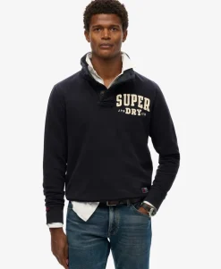 Vintage Athletic Henley Sweatshirt
