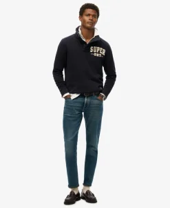 Vintage Athletic Henley Sweatshirt